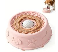 FUFRE Gamelle pour chien Slow Feeder - Anti-bouillon - Pour friandises liquides, bouillon d'os, gamelle pour animaux de compagnie grands et petits - Favorise une digestion saine (rose)