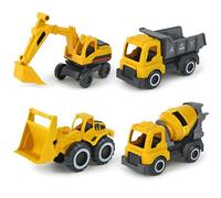 FUFRE Jouet de sable, pelleteuse, bac à sable, voiture, pelleteuse, bac à sable en plastique, chariot de construction, véhicules de chantier, véhicules de chantier, cadeau (A)