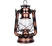 FUFRE Lampe à Pétrole Vintage, Lanterne Vintage, Extérieur Lanterne Tempête, Lampe à Huile Vintage avec Poignée pour Intérieur et Extérieur Jardin, Chemins, Paysage, Camping (Bronze)