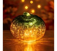 FUFRE Lanterne citrouille décorative pour Halloween, décoration de table d'Halloween, citrouilles, lanterne LED brillante et lumineuse, alimentée par piles, pour automne, bar, karaoké, boîte de nuit