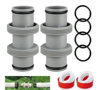 FUFRE Lot de 2 raccords de tuyau de piscine de 38 mm, 2 voies de 38 mm, adaptateur de tuyau de piscine de 38 mm, pour Intex Bestway Coleman, kit de raccordement de piscine 38 mm pour tuyaux de
