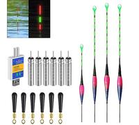 FUFRE Lot De 3 Flotteurs De Pêche à LED, Flotteurs De Pêche Intelligents avec Détection De Gravité, pour La Pêche à La Truite, Flotteur Polyvalent, Flotteurs De Carpe (A)