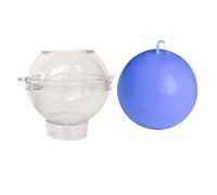 FUFRE Moule à Bougie Boule Sphérique en Plastique 3D, Moules pour Bougies en Forme de Rond, Moule en Plastique pour la Fabrication de Bougies, Moule de Fabrication de Bougies Parfumées (9CM)