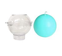 FUFRE Moule à Bougie Boule Sphérique en Plastique 3D, Moules pour Bougies en Forme de Rond, Moule en Plastique pour la Fabrication de Bougies, Moule de Fabrication de Bougies Parfumées (8CM)