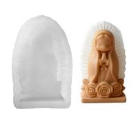 FUFRE Moule en silicone Sainte Famille Marie Joseph avec Jésus pour bougies en cire de soja Figurine religieuse Artisanat Ornements (B)