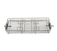FUFRE Panier de Cuisson Tourne Broche d'acier Inoxydable, Grille Poisson Barbecue, Panier de Cuisson Plat pour Viande Poisson Fruits et Légumes Pain, pour Barbecue et Four (26,6x12,1x4,7cm)
