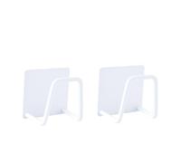 FUFRE Porte-éponge Autocollant, Support pour Éponge de Cuisin en Acier Inoxydable, Porte Serviette Cuisine, Organisateur D'évier, Crochet Mural pour Cuisine et Salle de Bain (2pcs blanc)