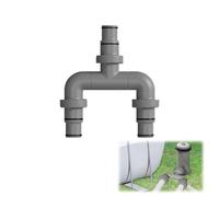 FUFRE Raccord de tuyau universel 32 mm/38 mm pour Intex Bestway Coleman - Adaptateur de tuyau d'arrosage avec anneaux en caoutchouc - 3 voies
