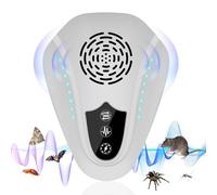 FUFRE Répulsif anti-souris puissant à ultrasons - 3 modes de contrôle - Répulsif à souris polyvalent et portable - Répulsif anti-araignées - Pour maisons, bureaux (B)