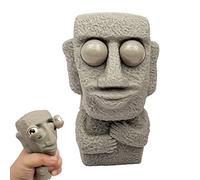 FUFRE Rock Squeeze Toy Glaring Eyes Jouet sensoriel pour soulager le stress et la relaxation émotionnelle en plastique pour la maison, le bureau, la voiture (B)