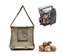 FUFRE Sac à champignons avec couteau à champignons et brosse, sac de collecte de champignons, sac à dos pliable, sac collecteur de champignons, sac de cueillette de fruits, sac en filet avec grande