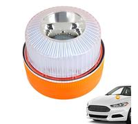 FUFRE V16 Feu d'avertissement pour voiture avec base magnétique, clignotant LED à 360°, étanche IP54, remplacement pour triangle de signalisation, triangle de panne 2026, conforme à la norme