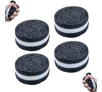 Fufu - Lot de 4 jouets à presser - Squishy - Taba - 6,2 cm - Jouet sensoriel élastique - Jouet anti-stress pour adultes - Noir