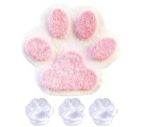 Fufu Squishy Taba Squishy Taba Lot de 2 pattes de chat, 1 grande patte en peluche et 1 mini set de pattes de chat à presser (3 pièces), jouet anti-stress, pour enfants et adultes