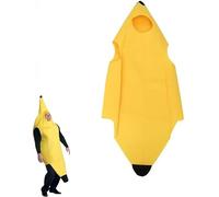 fufupaw Costume de banane, costume de banane, costume de fruit, costume amusant de banane pour adultes, hommes et femmes, design monobloc pour carnaval, Halloween, fête et cosplay, idée cadeau