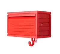 fufupaw Garage à clés de voiture - Porte-clés avec porte à ouvrir - Mini garage - Pour le mur - Rangement des clés - Rouge (sans voiture)