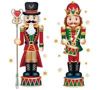 FUFUQUARE Autocollants Muraux Casse-Noisette de Noël Flocons de Neige Stickers Muraux Amovibles pour Salon Chambre à Coucher Maison Boutique Porte Fournitures pour Fête