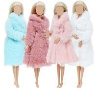 FUFUYO Manteau à manches longues pour poupée de 29,9 cm, tenue en flanelle, vêtements d'hiver, accessoires de vêtements décontractés, 4 pièces