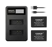 FUGASUN 2 pcs 1250 mAh LP-E12 LPE12 Batterie avec LCD Chargeur de Batterie pour EOS M10,EOS M50,EOS M50 Mark II,EOS M100,EOS M200,EOS M,EOS M2,Kiss M,Kiss M2