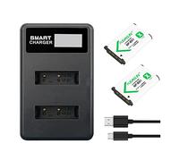 FUGASUN 2 pièces 1350mAh NP-BX1 NPBX1 BX1 Batterie avec LCD Double Chargeur de Batterie pour Cyber-Shot DSC-RX100, DSC-RX100 II, DSC-RX100M II, DSC-RX100 III, DSC-RX100 IV, DSC-RX100 V/VII, ZV-1