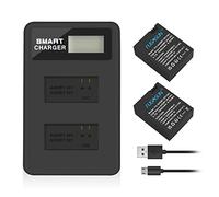 FUGASUN 2 pièces 1600mAh pour Batterie de caméra GoPro AHDBT-201/301 avec Double Chargeur de Batterie pour Batterie Gopro Hero 3 3+ AHDBT-301, AHDBT-201