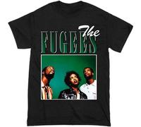 Fugees T-Shirt Funny Birthday Cotton Tee Vintage Gift for Men Black XXL