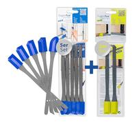 FUGENFUX® Kit professionnel : Classic 5 + Small - Extracteur de joints spécial - Lisseur de joints pour toutes les tailles - Extracteur de joints avec pointe magique révolutionnaire pour les endroits