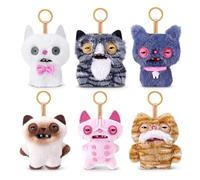 Fuggler Alley Cat Keyring 5 inch Plush Collectible 6 Pack de ZURU