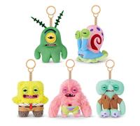 Fuggler Bob l'Eponge Squarepants Porte-clés Peluche 12cm par ZURU (5 PK)