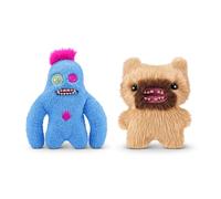 Fuggler Hairy Fuggs 22 cm série 1 de ZURU, Peluche Funny Ugly Monster 2PK(Sasquoosh - Tuft - Blue and Screech - Beard - Blonde)