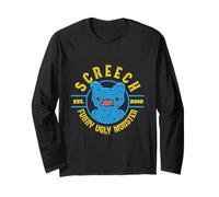 Fuggler Screech Blue FuggGlow Monstre Moche Amusant Manche Longue
