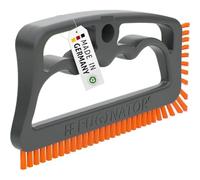FUGINATOR® Brosse à Joints - Brosse de Nettoyage pour Joints de Salle de Bain, Toilettes, Cuisine, Murs et sols - Brosse Pratique pour Joints et carrelage (Gris/Orange)