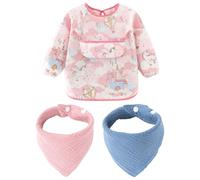 FUGLUS 1 bavoir licorne, 2 chiffons à bave, bavoir cadeau, écharpe triangulaire en mousseline pour bébé, écharpe réglable pour garçons et filles