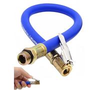 FUGLUS 1 kit d'extension de valve,37 cm pompe à air pour chambre à air,tuyau de gonflage de pneu,adaptateur universel pour valve de voiture,adapté aux compresseurs de voiture,de vélo et de moto, bleu