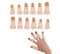 FUGLUS 12 Pièces Attelle Doigt,Attelle Petit Doigt，Alliage D'aluminium Orthèses Digitales Réglables pour Les Doigts Cassés Redressant,Fixation Arthrose Main