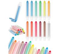 FUGLUS 12 pièces craie sans poussière pour enfants, craies non toxiques pour tout-petits, craie lavable avec support pour tableau noir dessin écriture jeu en plein air