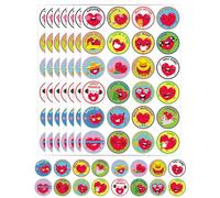 FUGLUS 1200 Gommette Smiley Enfant Autocollant Sticker,Autocollant smiley Nouvel amour,Élèves pour Tableau Récompenses Calendrier des Tâches Enseignants Écoles,pour Scrapbooking Activités Manuelles