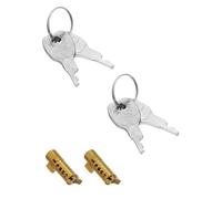 FUGLUS 2 Pièces Cadenas Remorque avec 4 Clés,Verrouillage à Fiche Antivol pour Attelage de Remorque,Compatible Earth Daxara Maypole bande-annonce 50mm