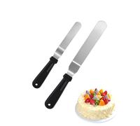 FUGLUS 2 Pièces Palette D'Angle En Acier Inoxydable, Spatule à Tarte et Diviseur de Pâtisserie, Ustensiles de Cuisine Professionnels pour Décoration de Gâtea