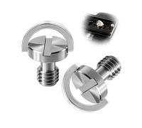 FUGLUS 2 Vis 1/4" en Acier Inoxydable avec Anneau D pour Trépied, Monopode et Plaque Rapide, Compatible Appareil Photo DSLR, Kodak, SmallRig, Manfrotto - Vis de Montage Caméra Professionnelle