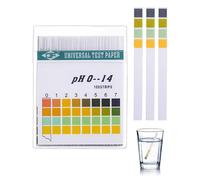 FUGLUS 200 feuilles de papier de test acide et basique (PH 0 à 14), produit de qualité supérieure, grande zone de test du pH et de l'eau, test de l'eau, test de nitrate