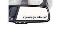 FUGLUS 4 pièces “passenger princess” Autocollant pour rétroviseur de voiture en vinyle - Accessoire de fenêtre de voiture - Accessoire pour femme (Noir)