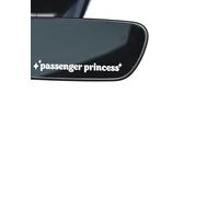 FUGLUS 4 pièces “passenger princess” Autocollant pour rétroviseur de voiture en vinyle - Accessoire de fenêtre de voiture - Accessoire pour femme (blanc)