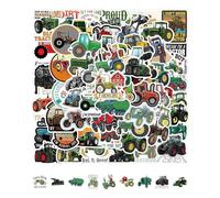 FUGLUS 60 pièces Autocollants Camion, Stickers Chantie, Autocollants Enfants Transport, Autocollants Cartoon Véhicules, Autocollant Transport Imperméables pour Bouteilles, Valise, Guitaire