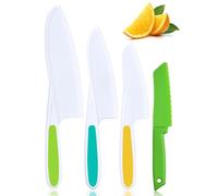 FUGLUS Cet ensemble de quatre couteaux pour enfants est conçu pour couper et cuisiner les fruits et légumes. Il comprend trois couteaux de chef et un éplucheur. Un cadeau idéal pour les tout-petits