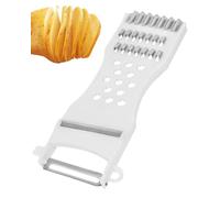 FUGLUS Éplucheur multifonction 6 en 1 - Coupe-légumes,Trancheuse,Éplucheur de pommes de terre,Coupe-julienne pour éplucher fruits et légumes sans effort - Compatible lave-vaisselle - Blanc