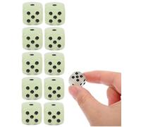 FUGLUS Lot de 10 dés de Jeu Lumineux de 15 mm dans l'obscurité, dés de Dice pour DND, MTG, RPG, Tenzi, Yahtze, Bunco, Jeux de Borad, mathématiques, KTV Bar Famille