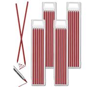 FUGLUS Paquet de 24 mines de crayon pour le travail du bois, mines de rechange de 2,8 mm, compatibles avec les crayons Pica Dry, mines de rechange pour crayons marqueurs à trou profond - Rouge