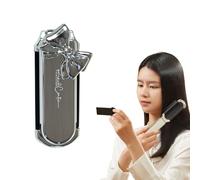 FUGSHIYI Brosse à cheveux pliable avec miroir, portable, peigne compact, antistatique et amovible, peigne, unisexe, pour voyage, travail ou école, pratique pour les petits objets ou la pochette