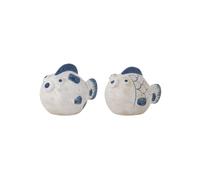 Fugu Ensemble de sel et poivre, Bleu, Grès